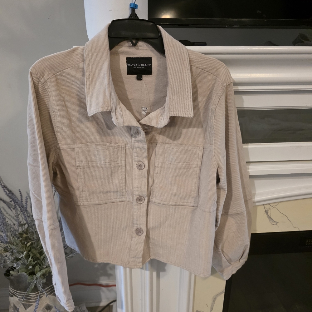Velvet Heart Beige Corduroy Jacket